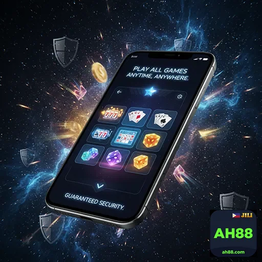 Mobile user enjoying casino games on the ah88 app